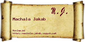 Machala Jakab névjegykártya